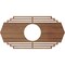 Ekena Millwork Chrysler Wood Fretwork Pierced Ceiling Medallion, Walnut, 30"W x 15"H x 7 7/8"ID x 3/8"T CMWP30X15X0375CSWA - alternate 3
